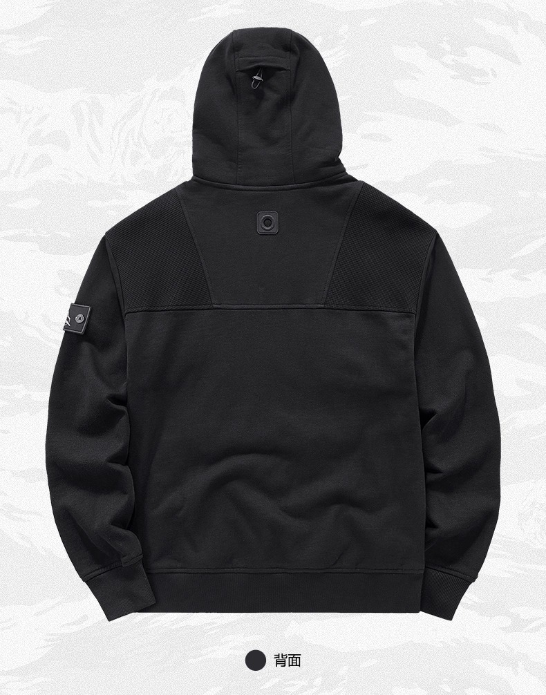 𝙏𝙀𝘾𝙃𝙒𝙀𝘼𝙍 拼接面罩多口袋連帽衛衣