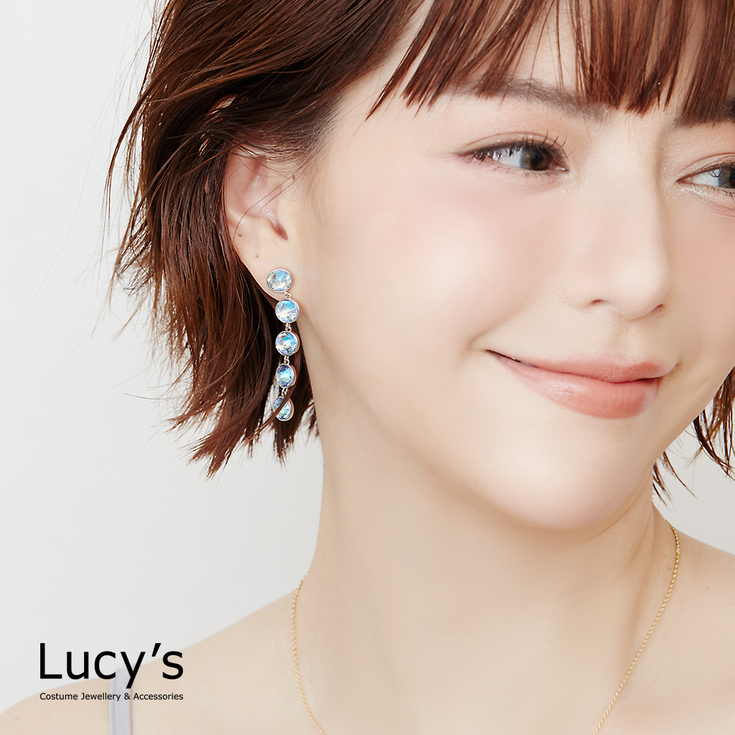 晶漾光點 夾式耳環 (九色) (125585-125593)