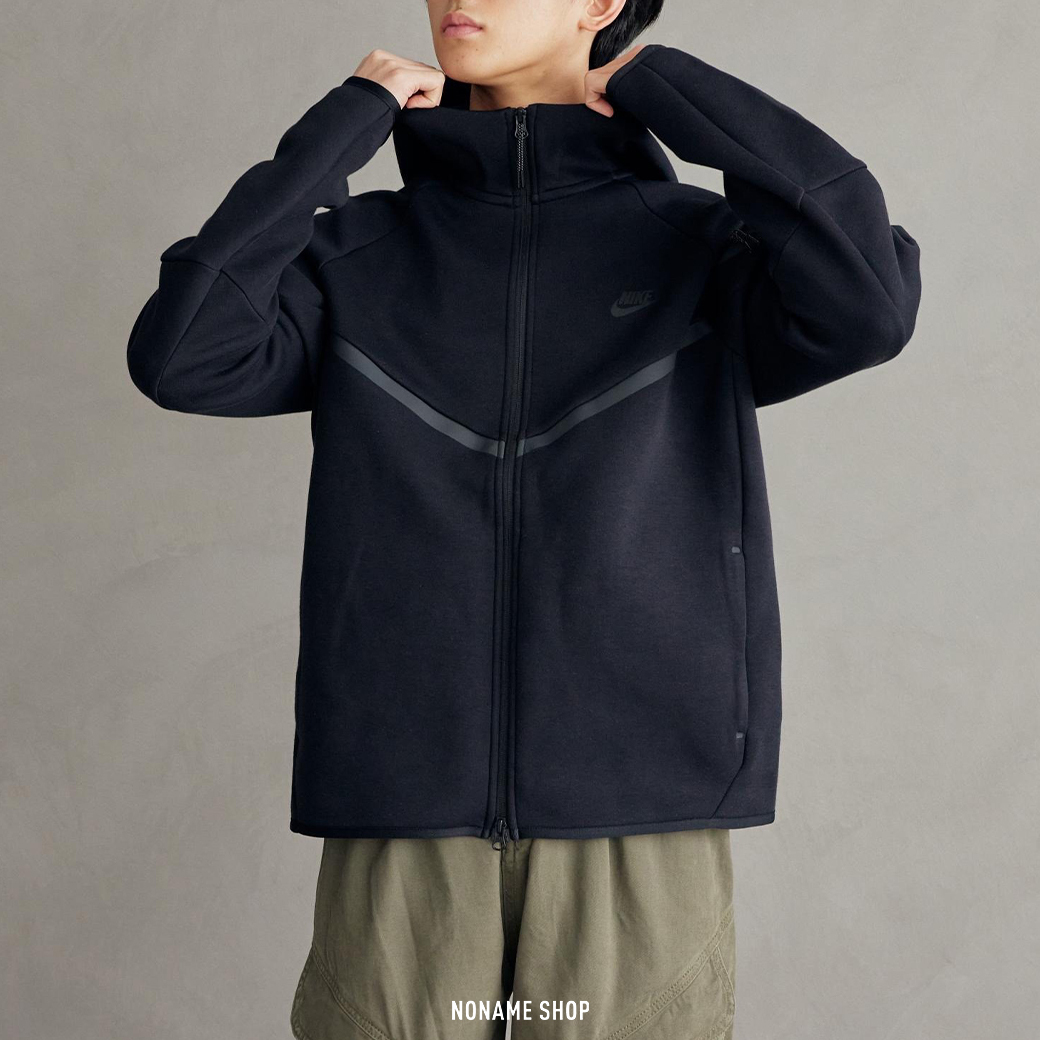 NIKE TECH FLEECE WINDRUNNER 風行者系列 雙拉鍊 連帽 棉質 外套 黑色 (男款)