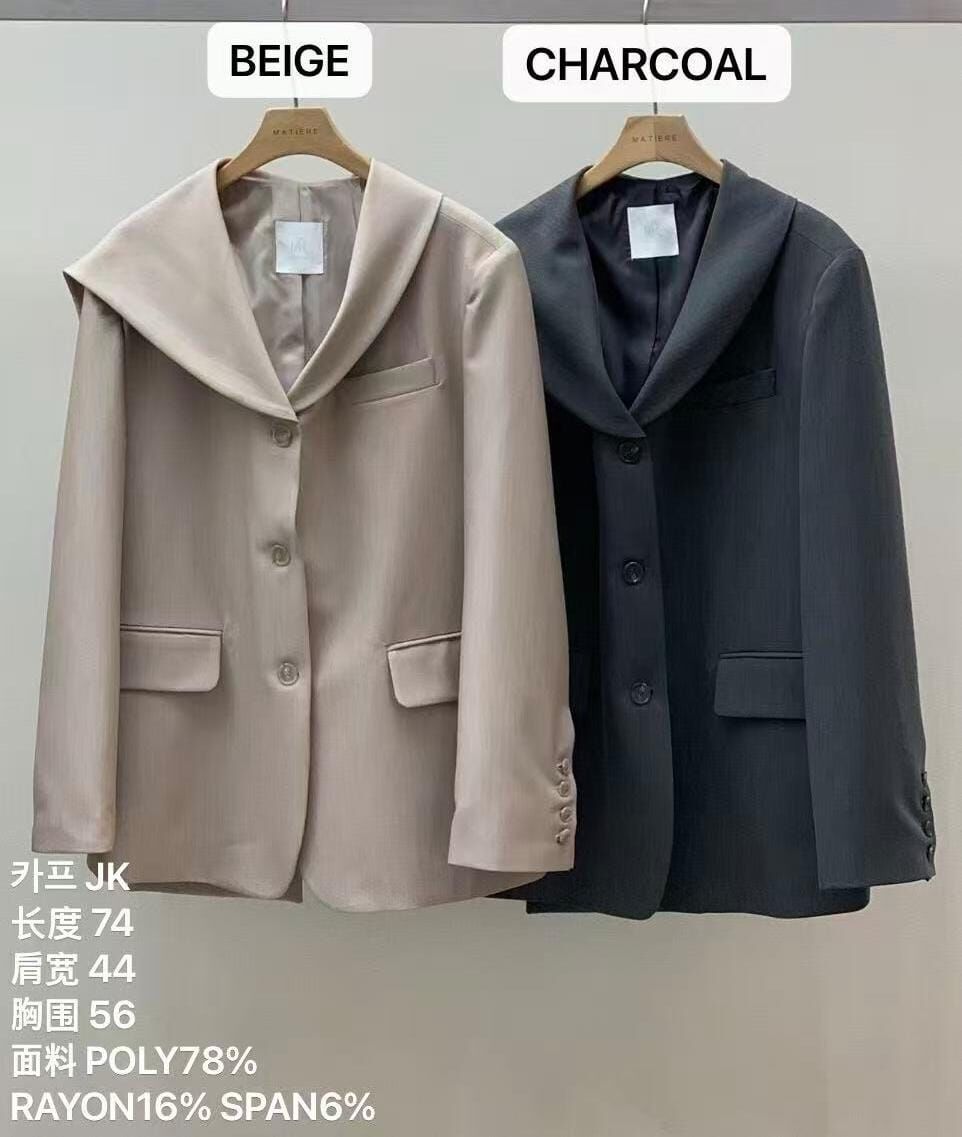 MA5222 水手領排扣假口袋西裝外套