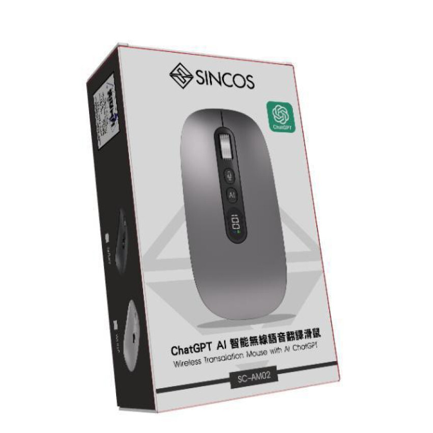 Sincos SC-AM02 ChatGPT AI智能無線語音翻譯滑鼠【香港行貨】