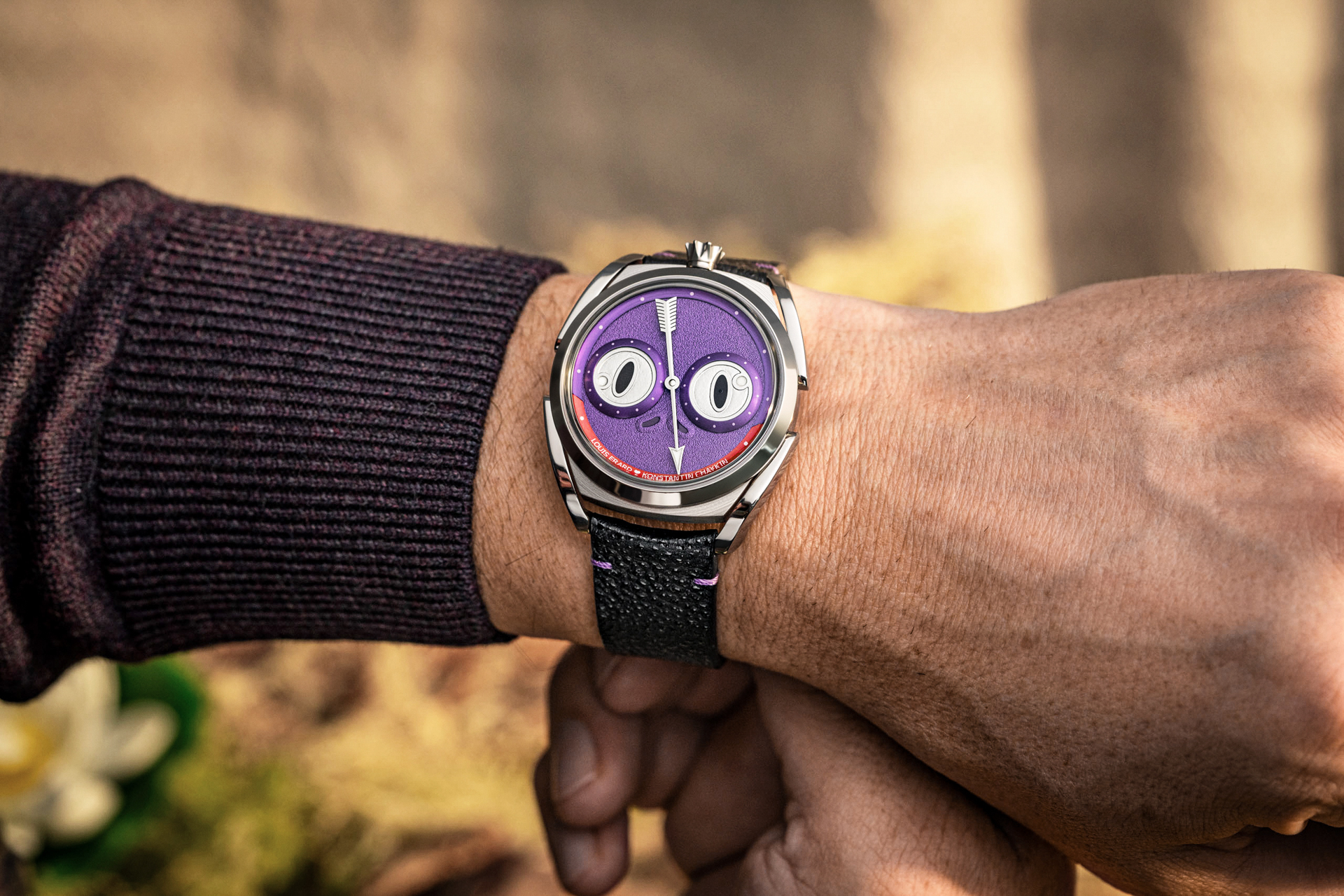 Louis Erard x Konstantin Chaykin 聯名款, Unfrogettable Purple,紫羅蘭,85340AA02.BVA192,青蛙公主,Himeji Kurozan,Urushi 漆藝,斯拉夫傳說