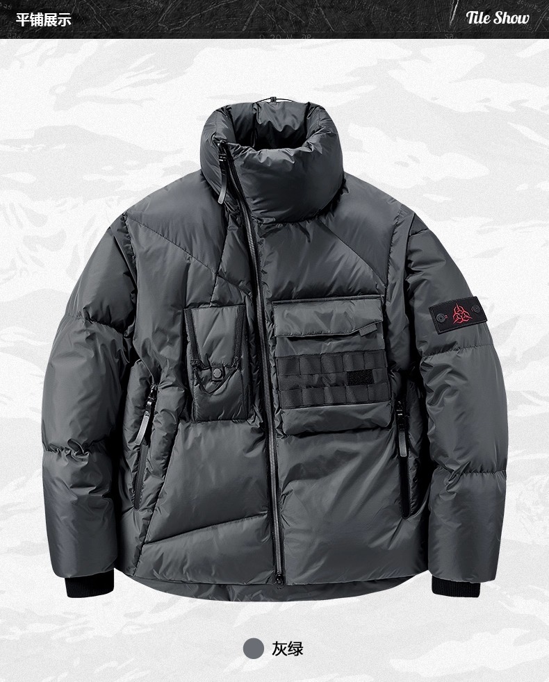 𝙏𝙀𝘾𝙃𝙒𝙀𝘼𝙍 機能立領斜拉鍊羽絨衣