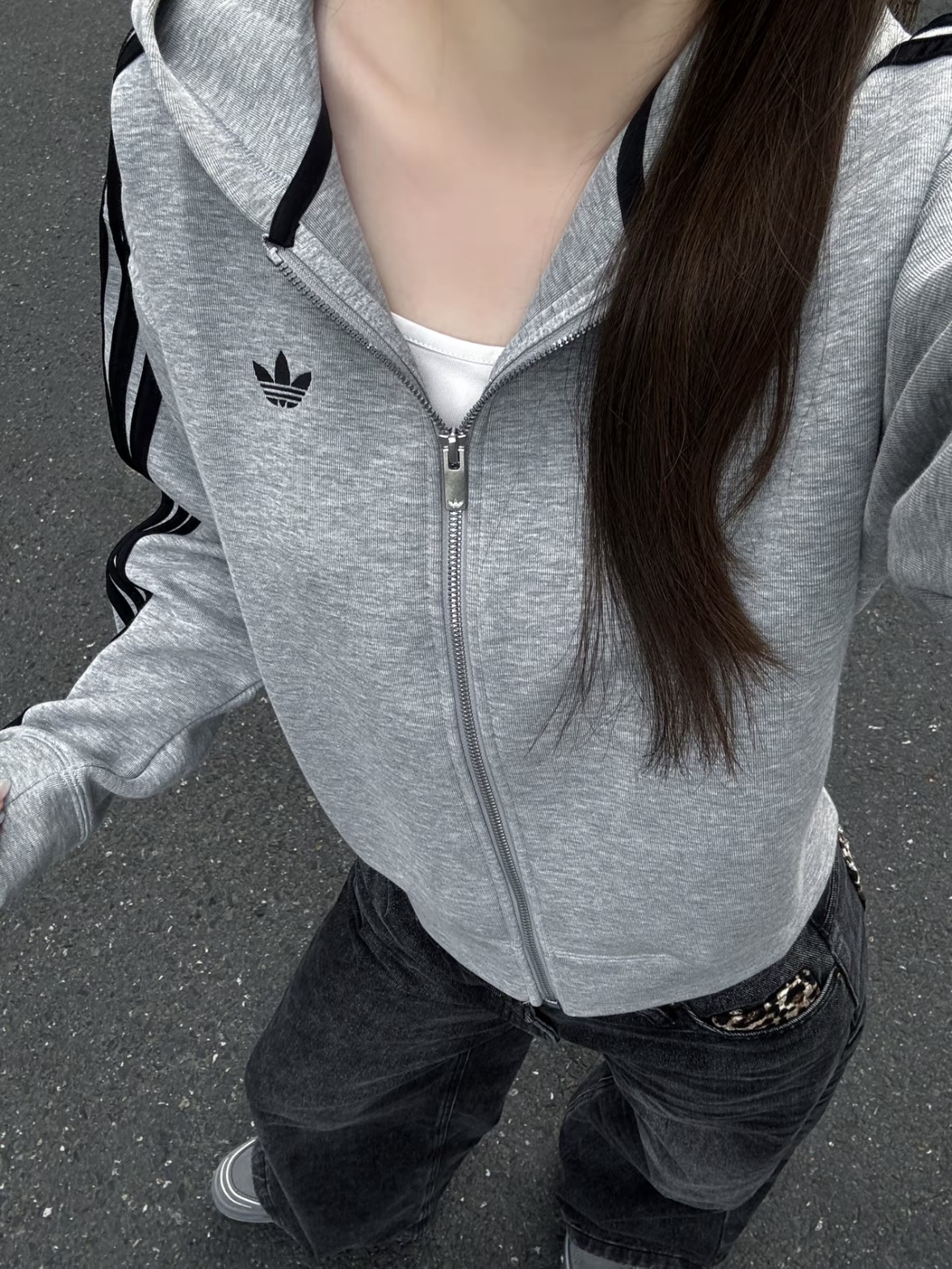 Adidas Originals 外套 灰色 三線 女款 JY2620