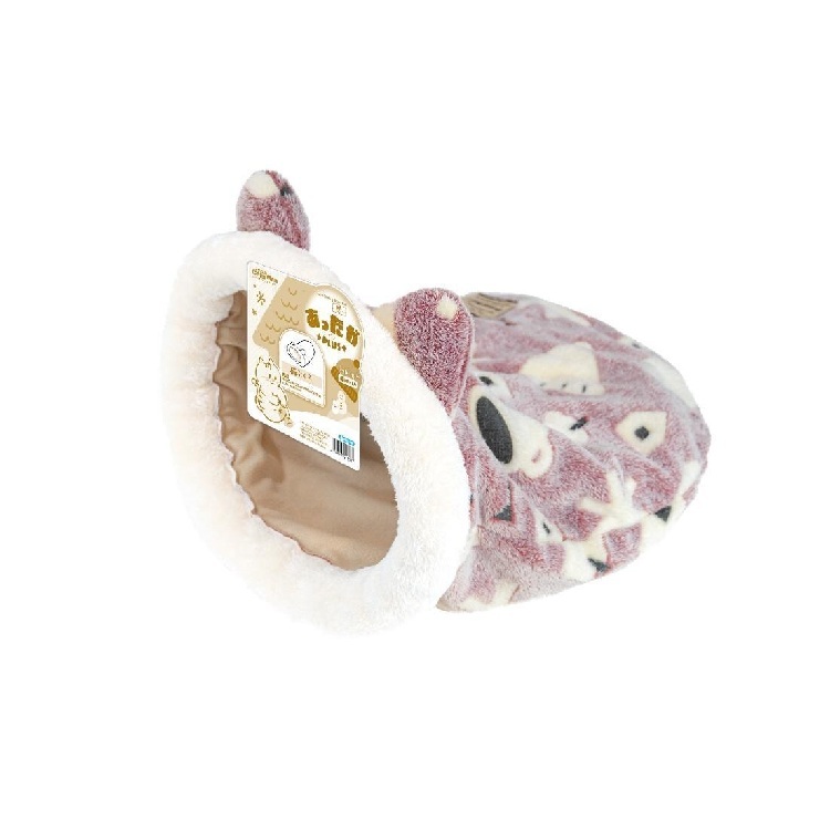 DoggyMan 冬日時間 可愛貓耳保暖睡袋 酒紅色