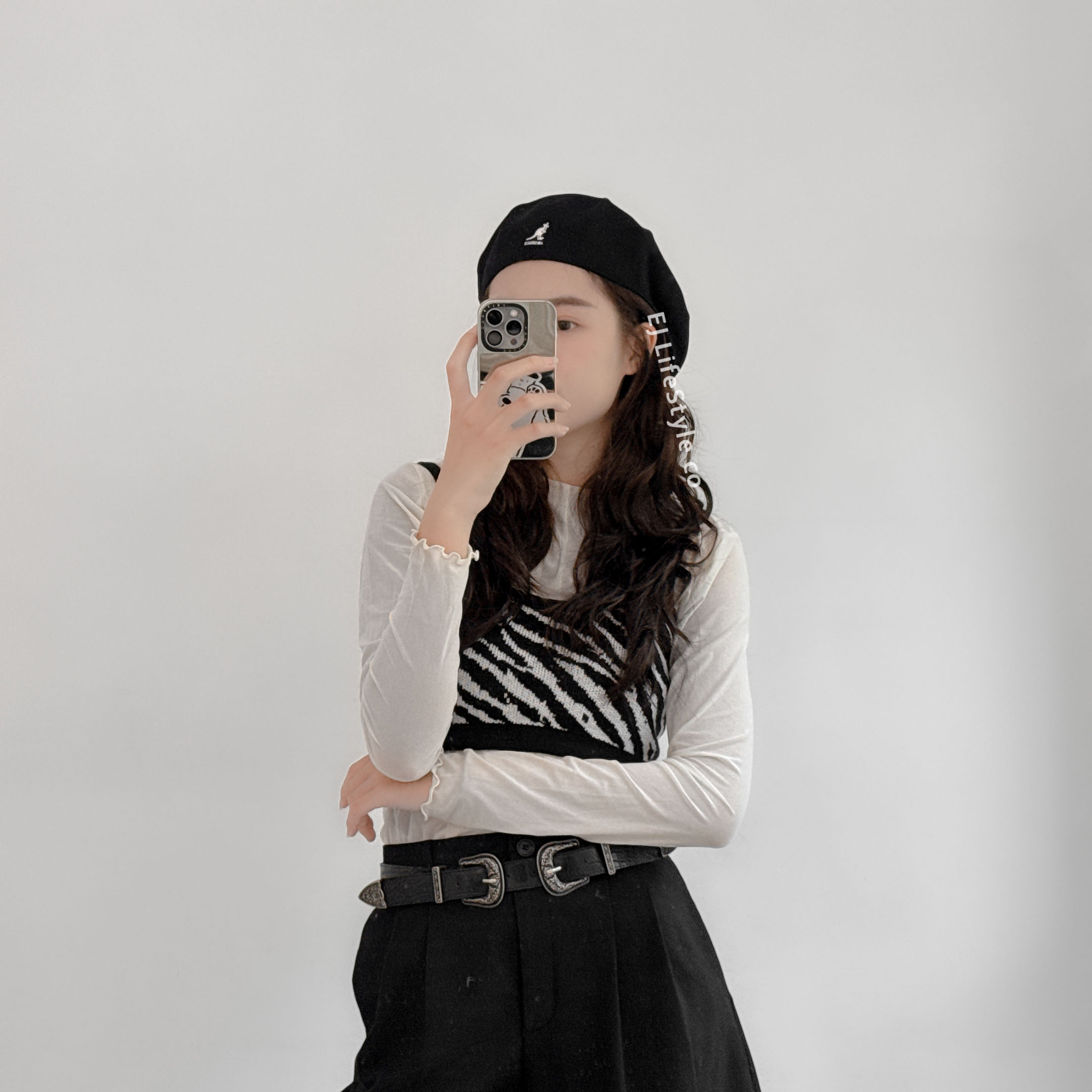 KANGOL SMU TROPIC GALAXY 黑色 貝蕾帽 反戴鴨舌帽  / 現貨