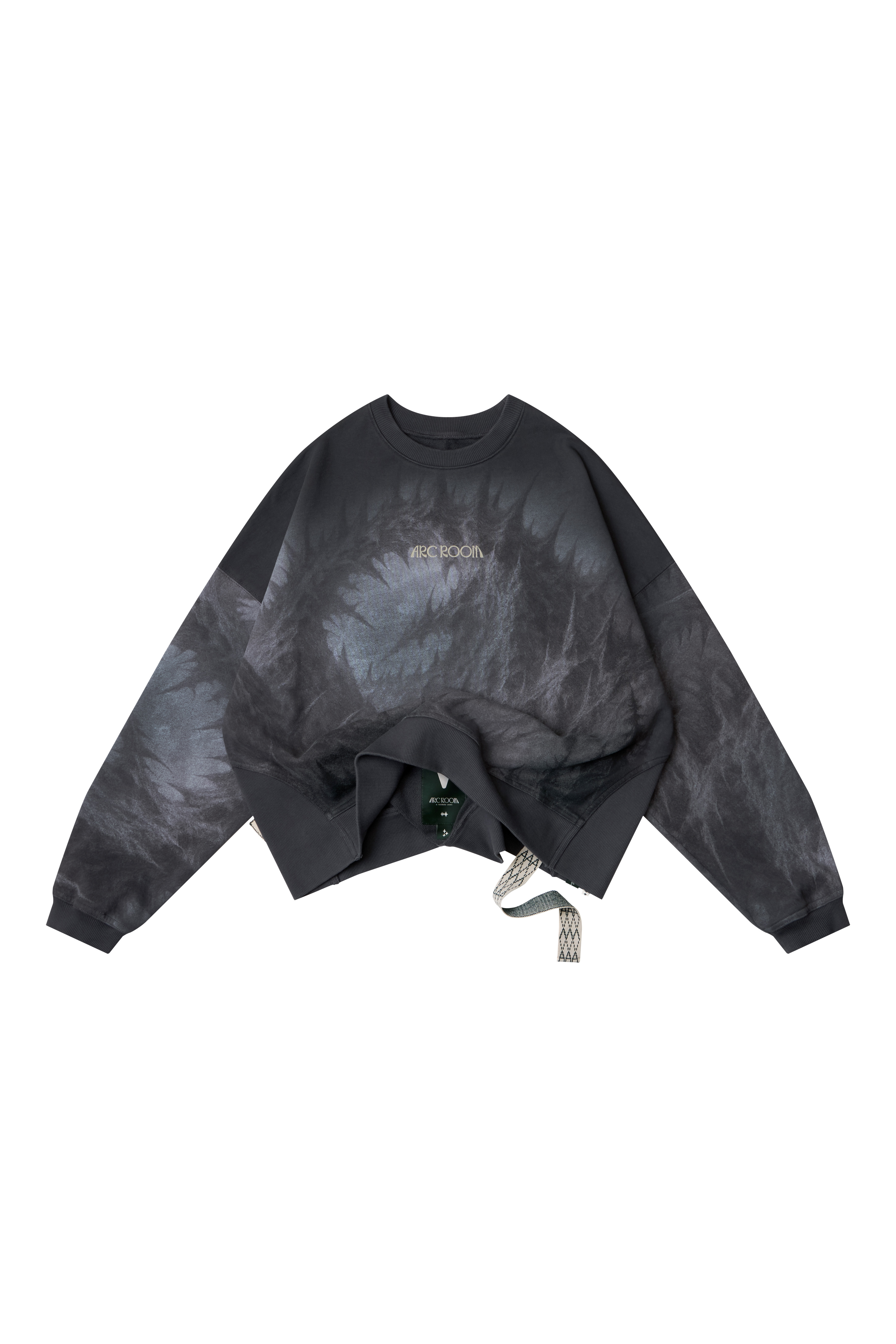 THORN WASHED LOGO CREWNECK - WASHED GREY