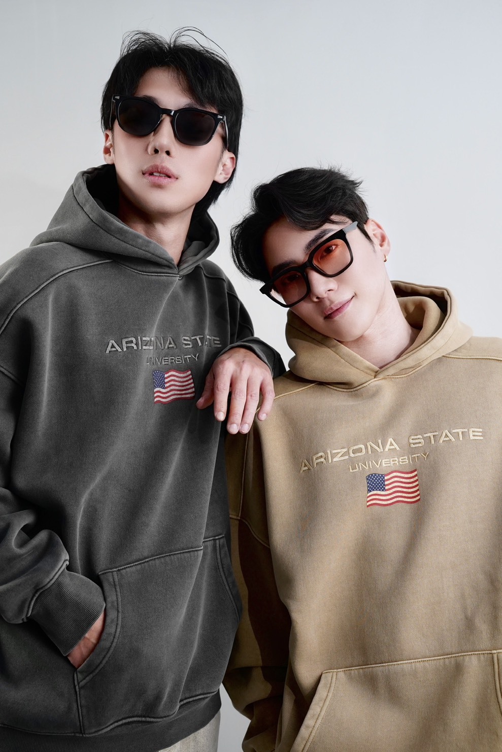 重磅刺繡刷毛帽踢