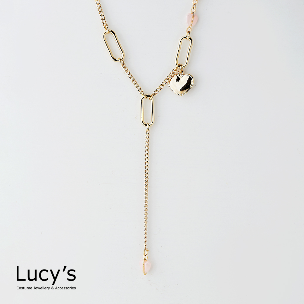 粉紅愛戀 T扣項鍊 (125381)