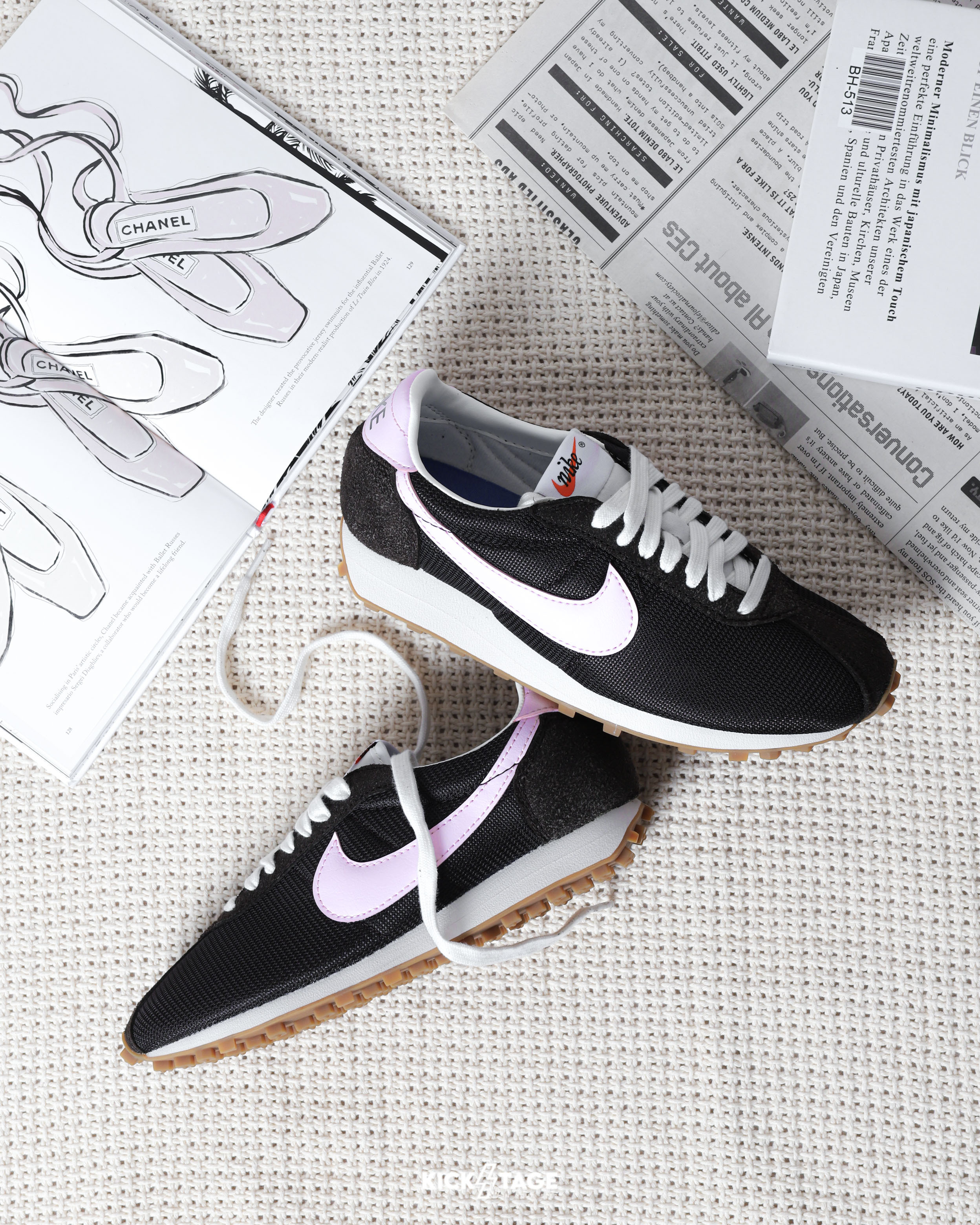 女鞋 NIKE W LD-1000 棕粉色 鬆餅格紋 復古 麂皮 膠底 休閒 運動鞋【HF3227-200】