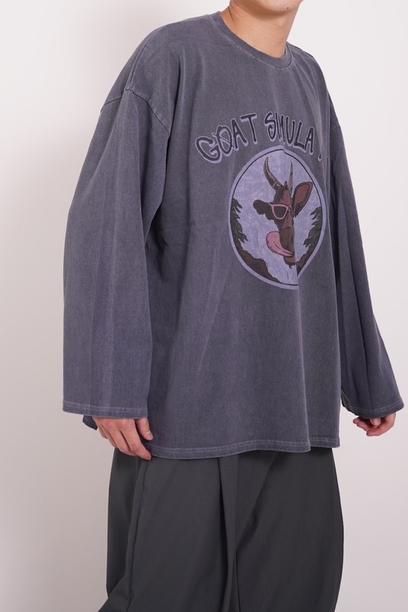 麋鹿八分袖開岔薄長袖