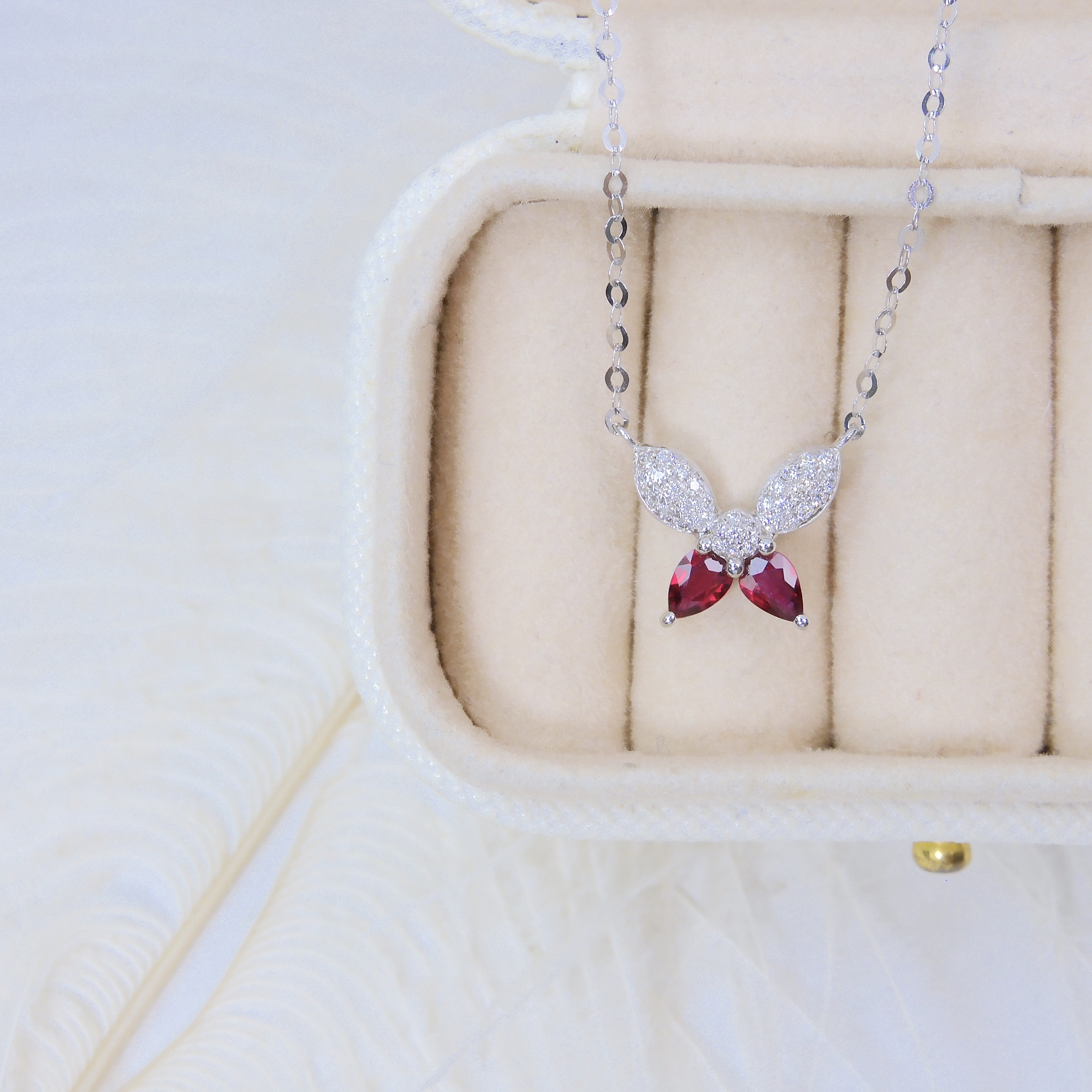 18K金 0.24ct 紅寶石項鏈