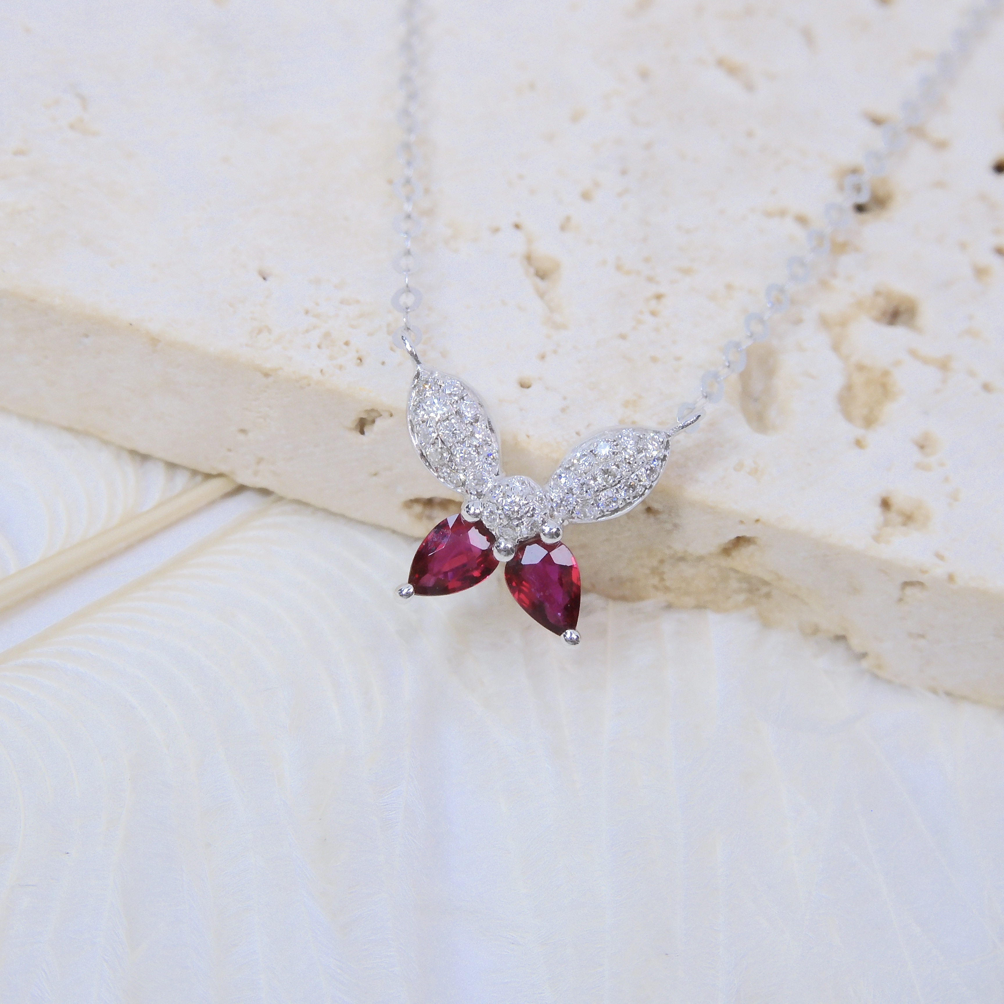 18K金 0.24ct 紅寶石項鏈