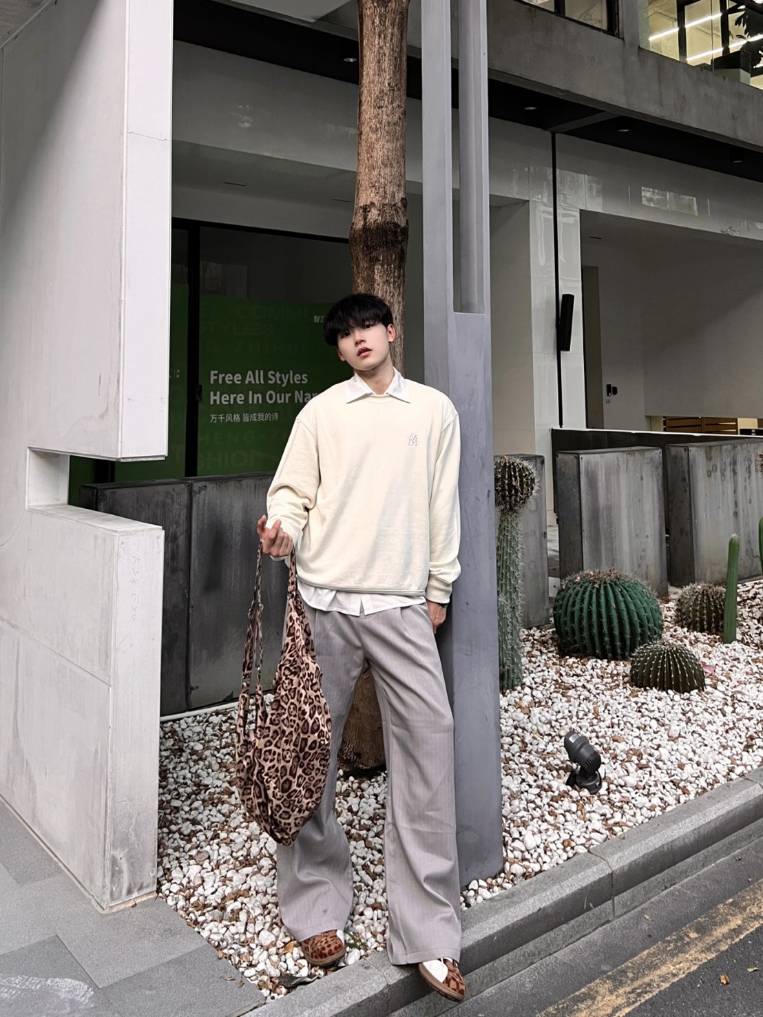 MLB 純色 刺繡 字母 圓領 衛衣