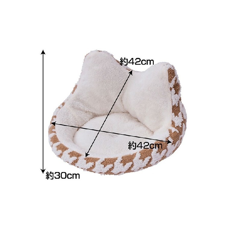 Petio 大貓耳毛毛 寵物窩 焦糖色