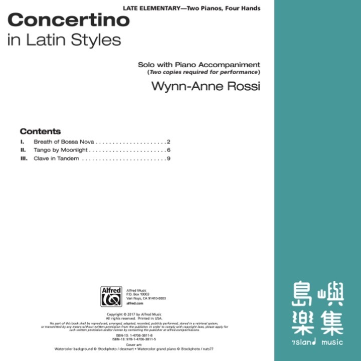 Concertino in Latin Styles | Solo with Piano Accompaniment | 2 Pianos, 4 Hands