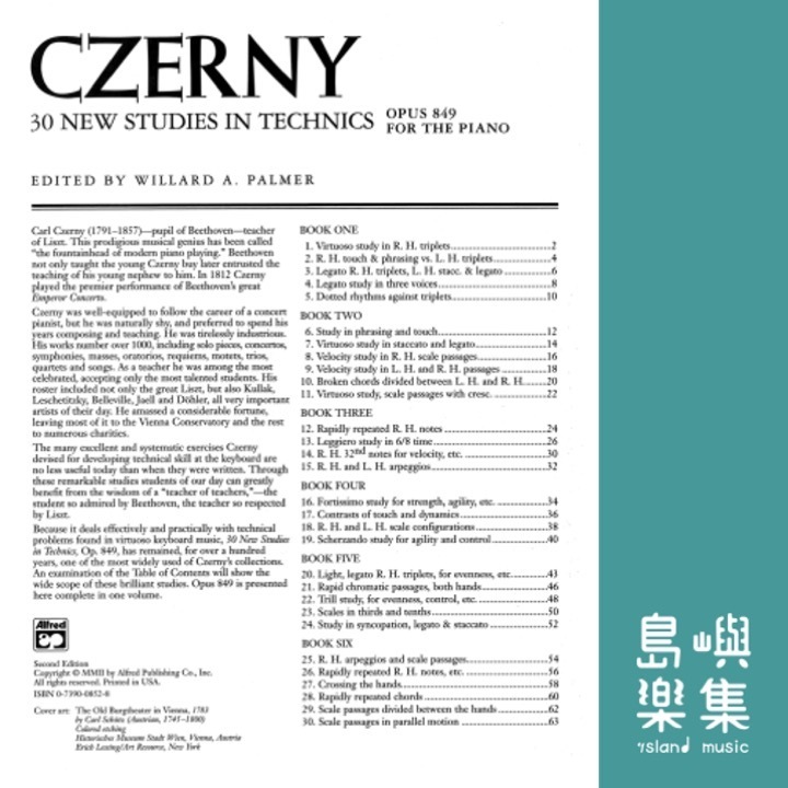 Czerny: 30 New Studies in Technique, Opus 849