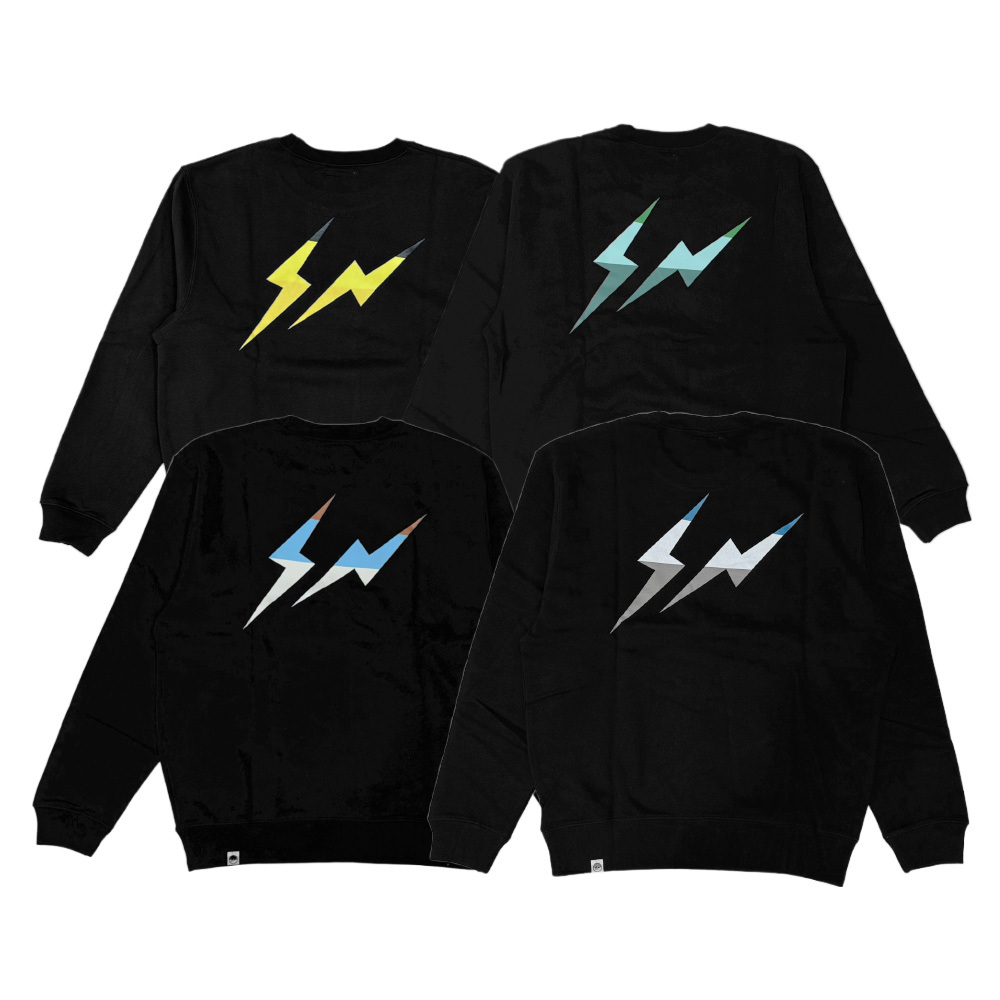 Thunderbolt Project Sweatshirts 大學T 黑 皮卡丘/卡比獸/妙蛙種子/傑尼龜
