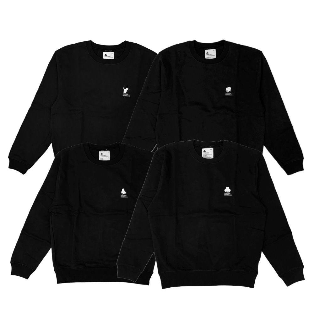 Thunderbolt Project Sweatshirts 大學T 黑 皮卡丘/卡比獸/妙蛙種子/傑尼龜