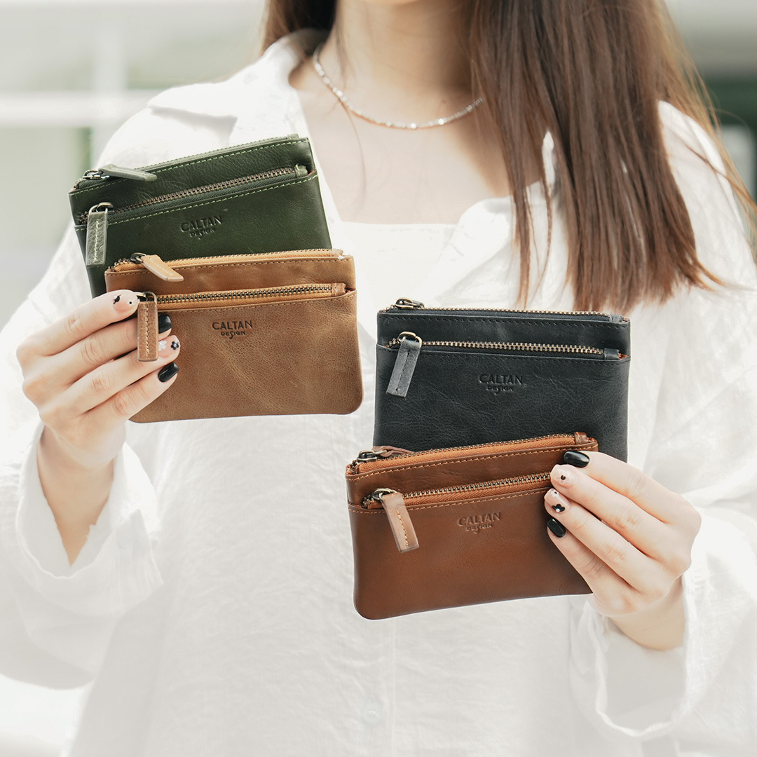 真皮兩層零錢包-五色(075073)