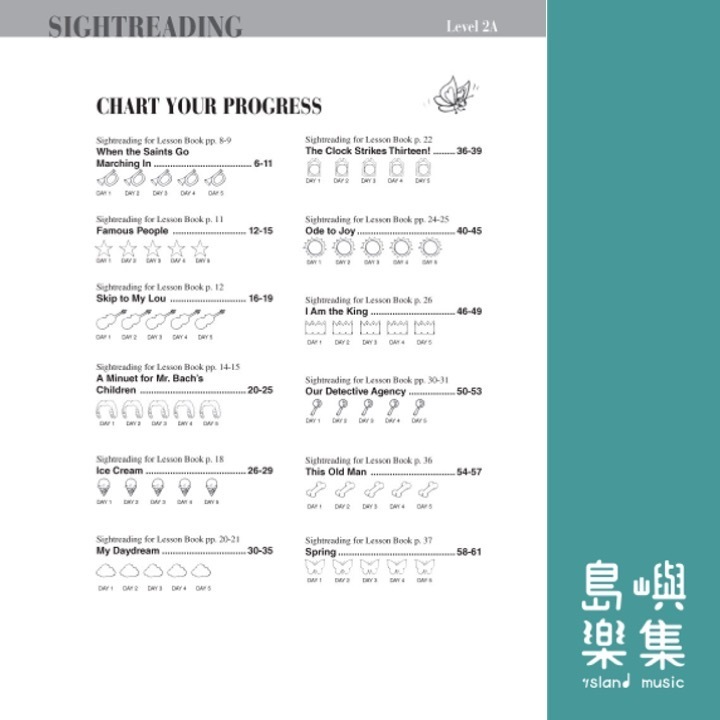 Sightreading Book – Level 2A