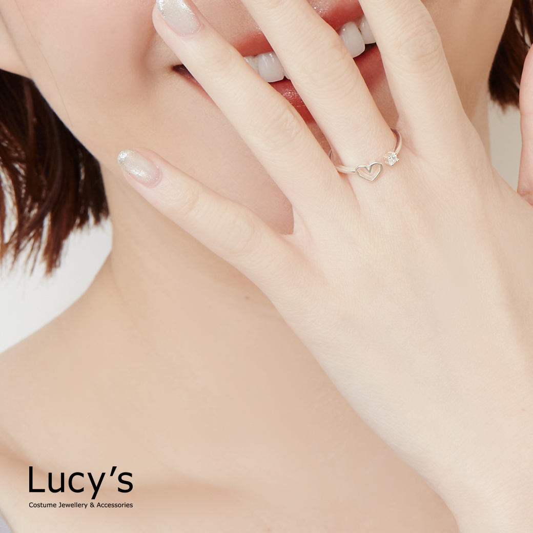 925純銀 鑽愛 開口戒 (78066)