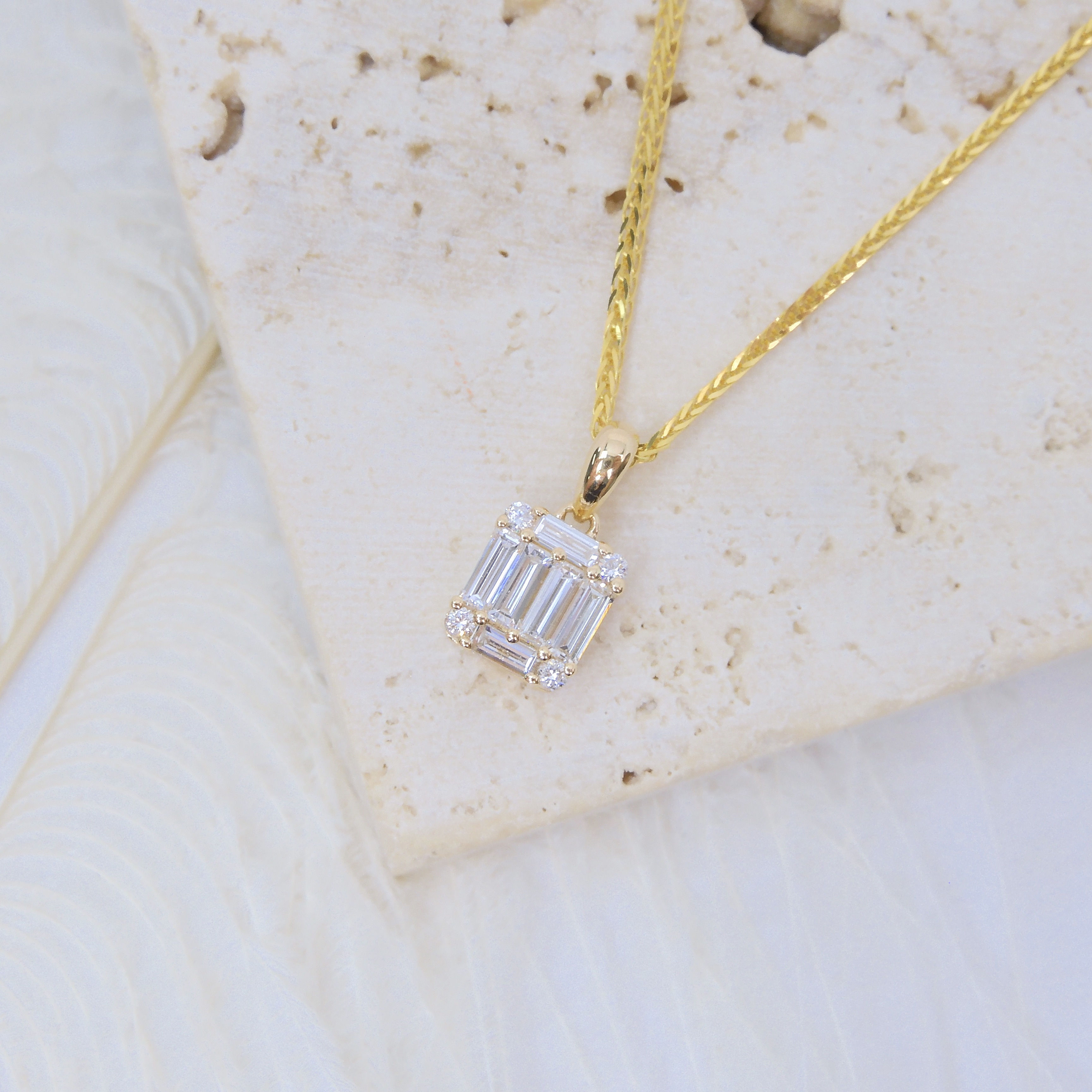 18K金 0.2ct 鑽石吊墜