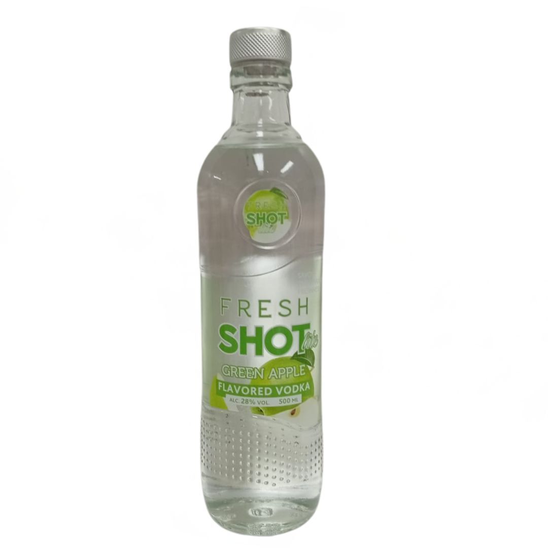 Fresh Shot Lite Green Apple Flavored Vodka 500mL