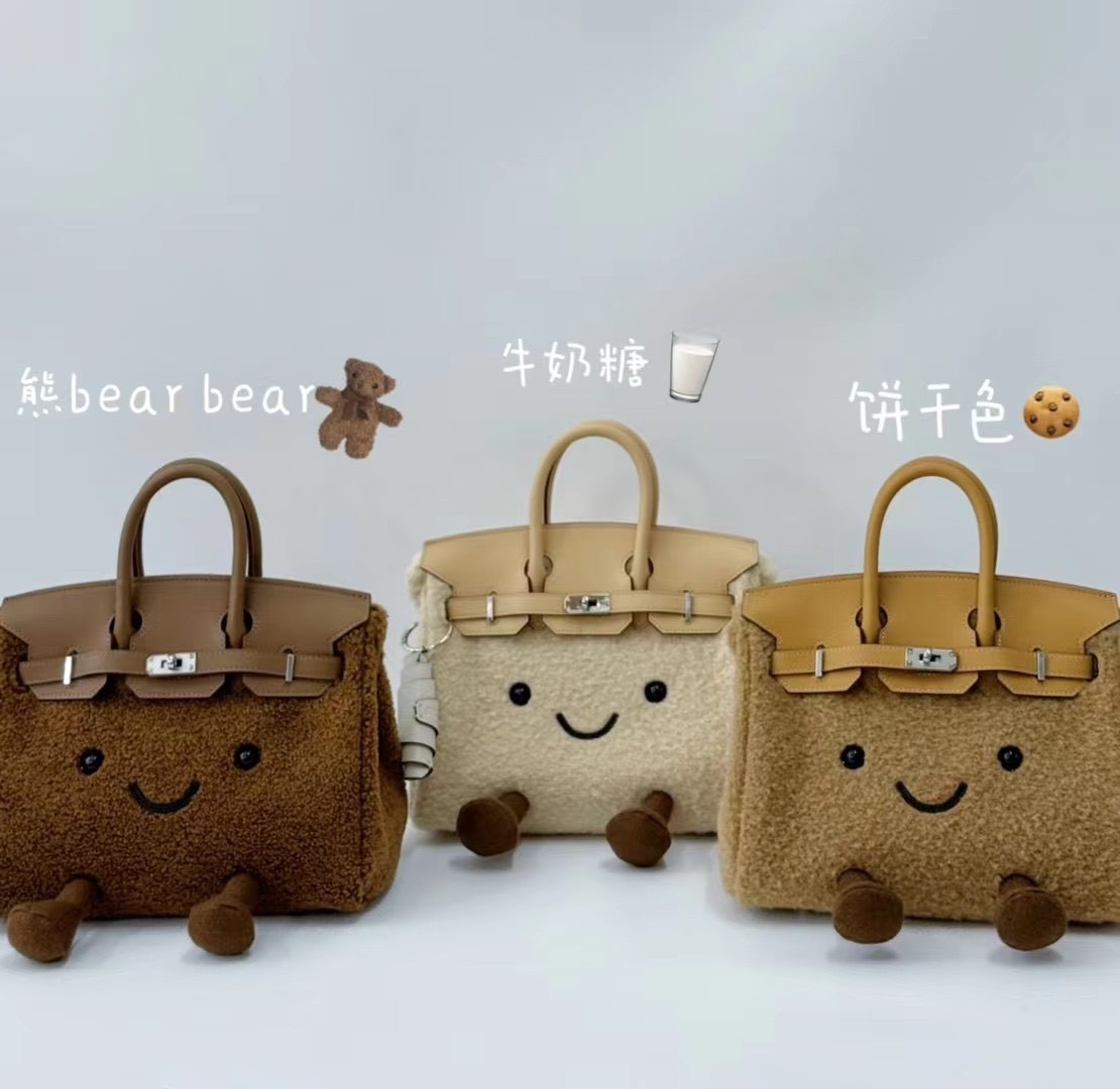 【Luxury】關穎同款 CTAND JIM 最新配色 手工牛皮包 BRIKEN 手提肩背包 一咖兩用 2way 街頭翻玩包 精靈包 精靈娃娃造型 秋冬泰迪熊 咖 棕 奶油白