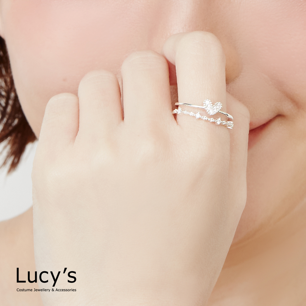 925純銀 閃愛 開口戒 (122712)