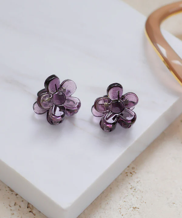 [連線優惠] ANEMONE 透明小花迷你鯊魚夾（2入組）