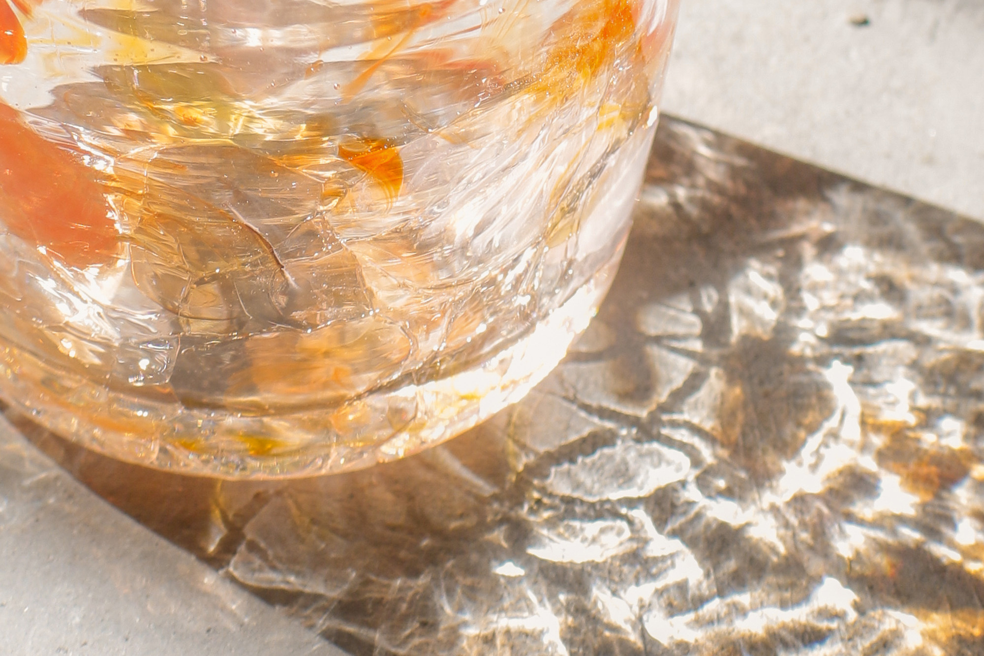 紅琉璃日花對杯禮盒