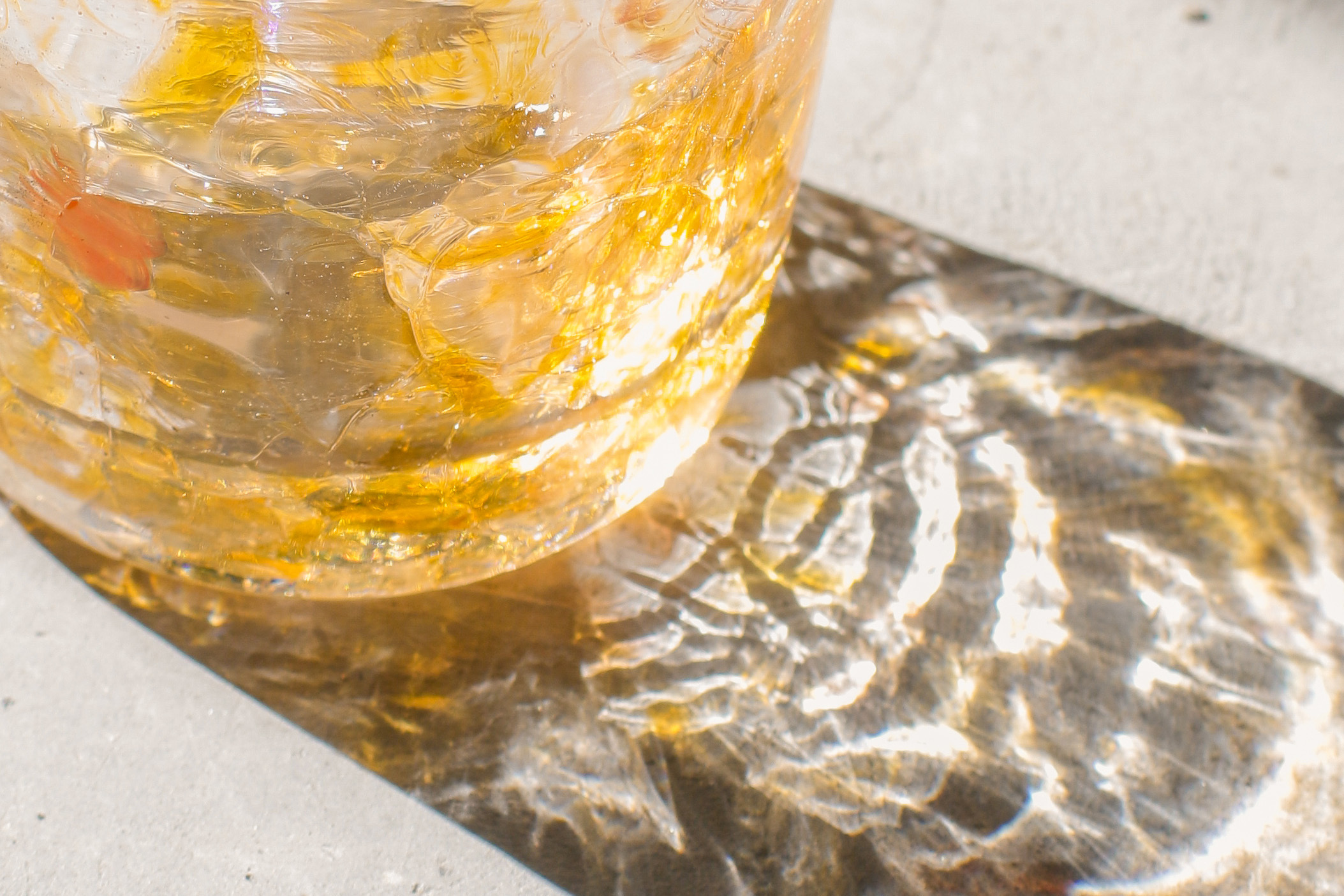 紅琉璃日花對杯禮盒