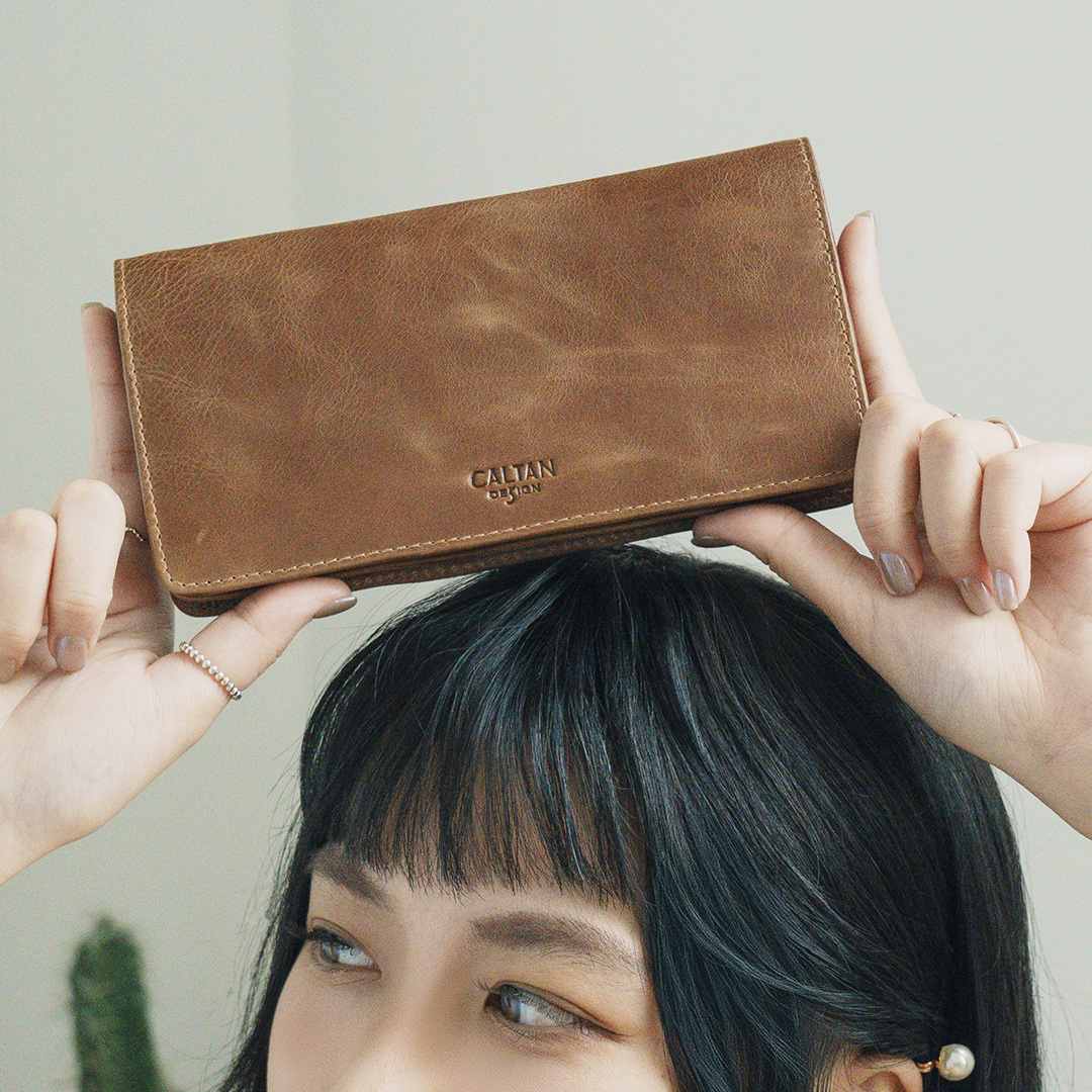 【招財母錢包💰】抽取式多卡夾真皮時尚長夾-三色(074129)