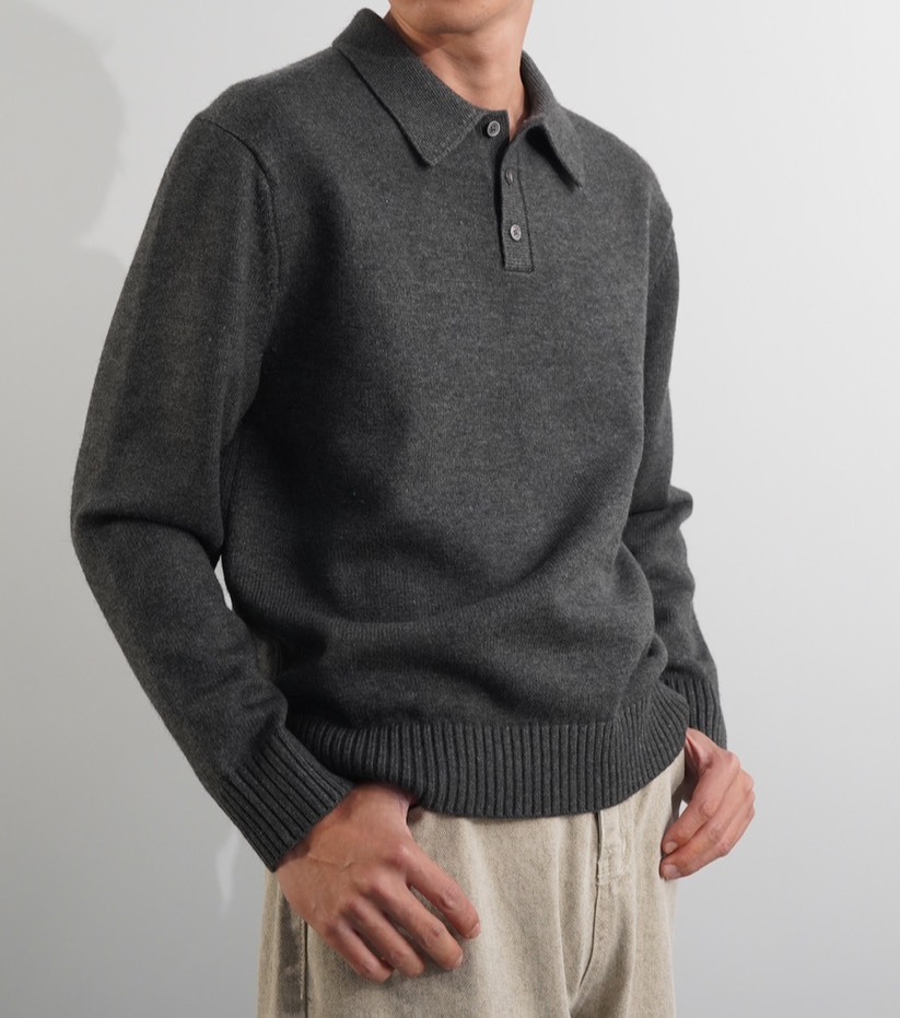 POLO重磅針織長袖