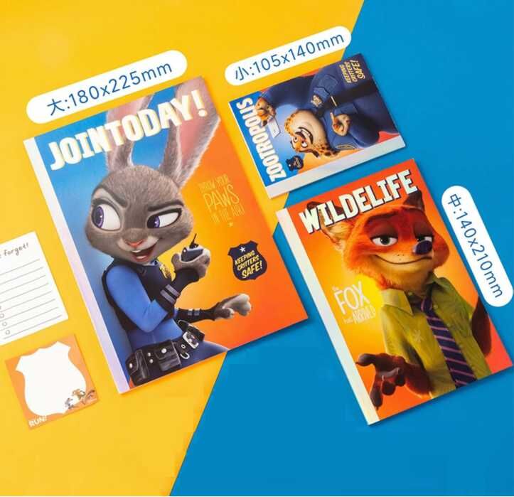 迪士尼優獸大都會 | 3P 筆記簿 筆記本套裝