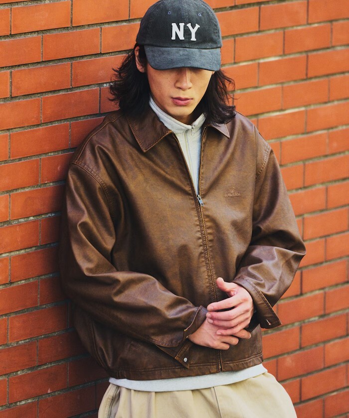 "代購" NAUTICA 做舊皮革短版外套