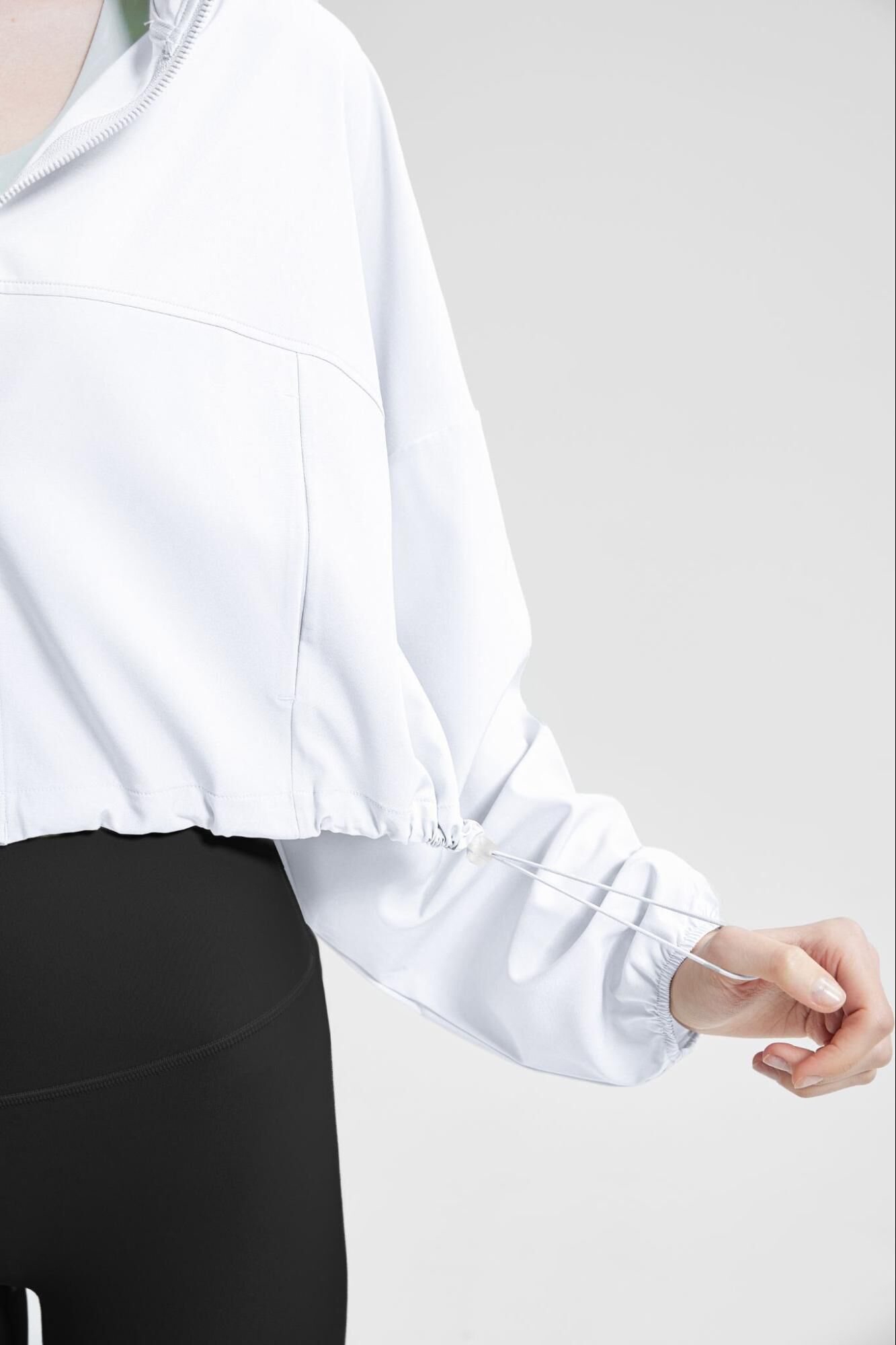 防曬外套推薦｜HYGGE HUG [Jovie Soft] 超輕薄防曬短版抽繩運動休閒外套 UPF 50+