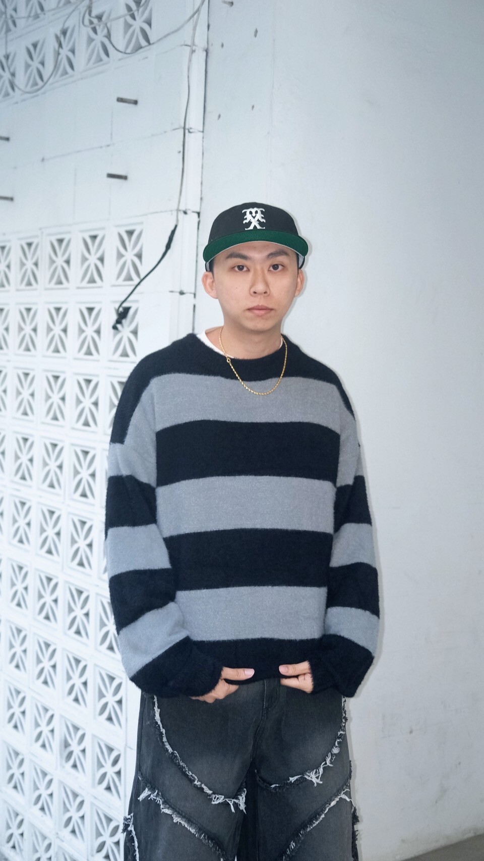 韓國海馬毛條紋毛衣