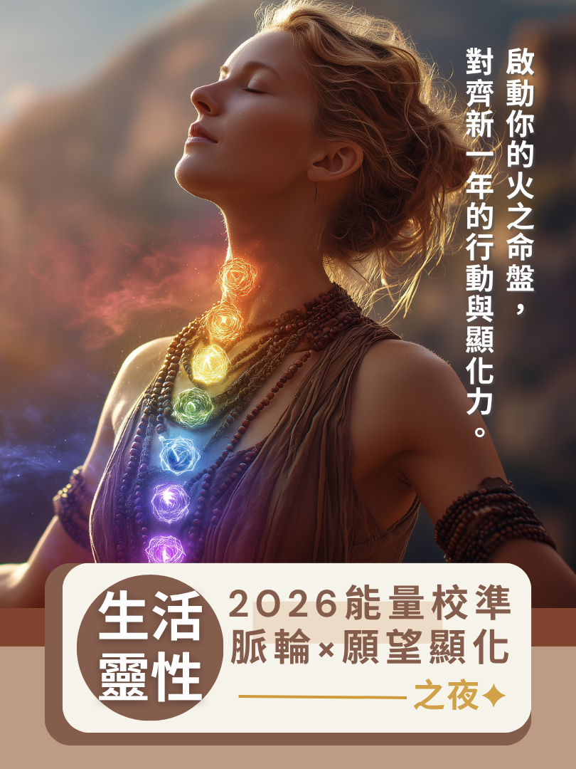 (圓滿完課)【生活靈性】12/18—2026 能量校準：脈輪 × 願望顯化之夜