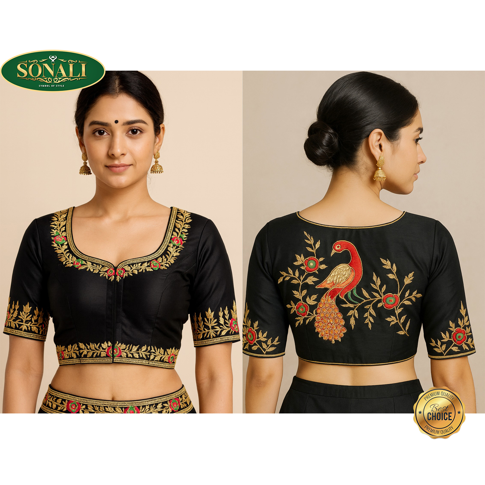 Sonali Premier Quality Women's Readymade Embroidery Blouses