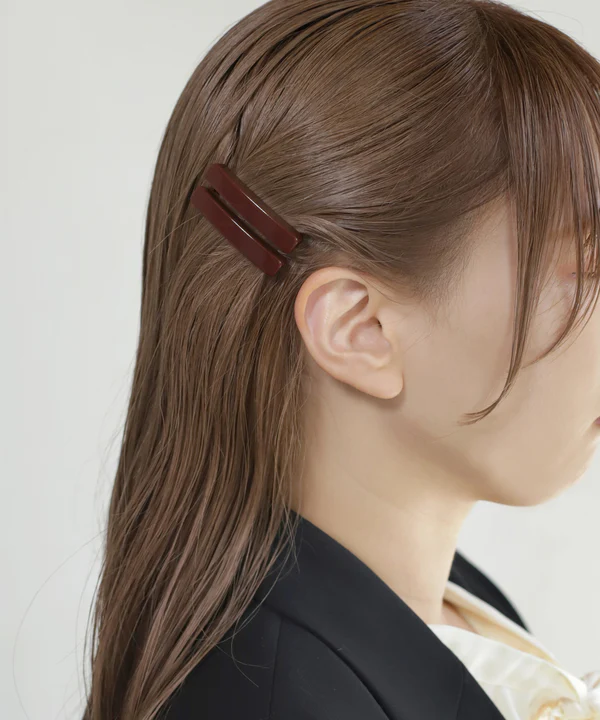 [連線優惠] ANEMONE 沉穩色系方形髮夾（2入組）