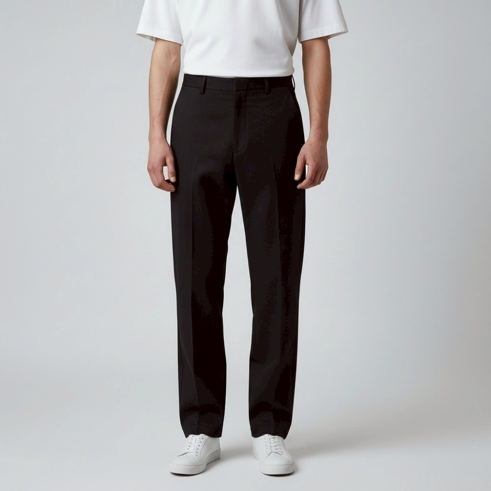 NEW BALANCE 長褲 NB 黑色 休閒直筒長褲 男 AMP53322BK