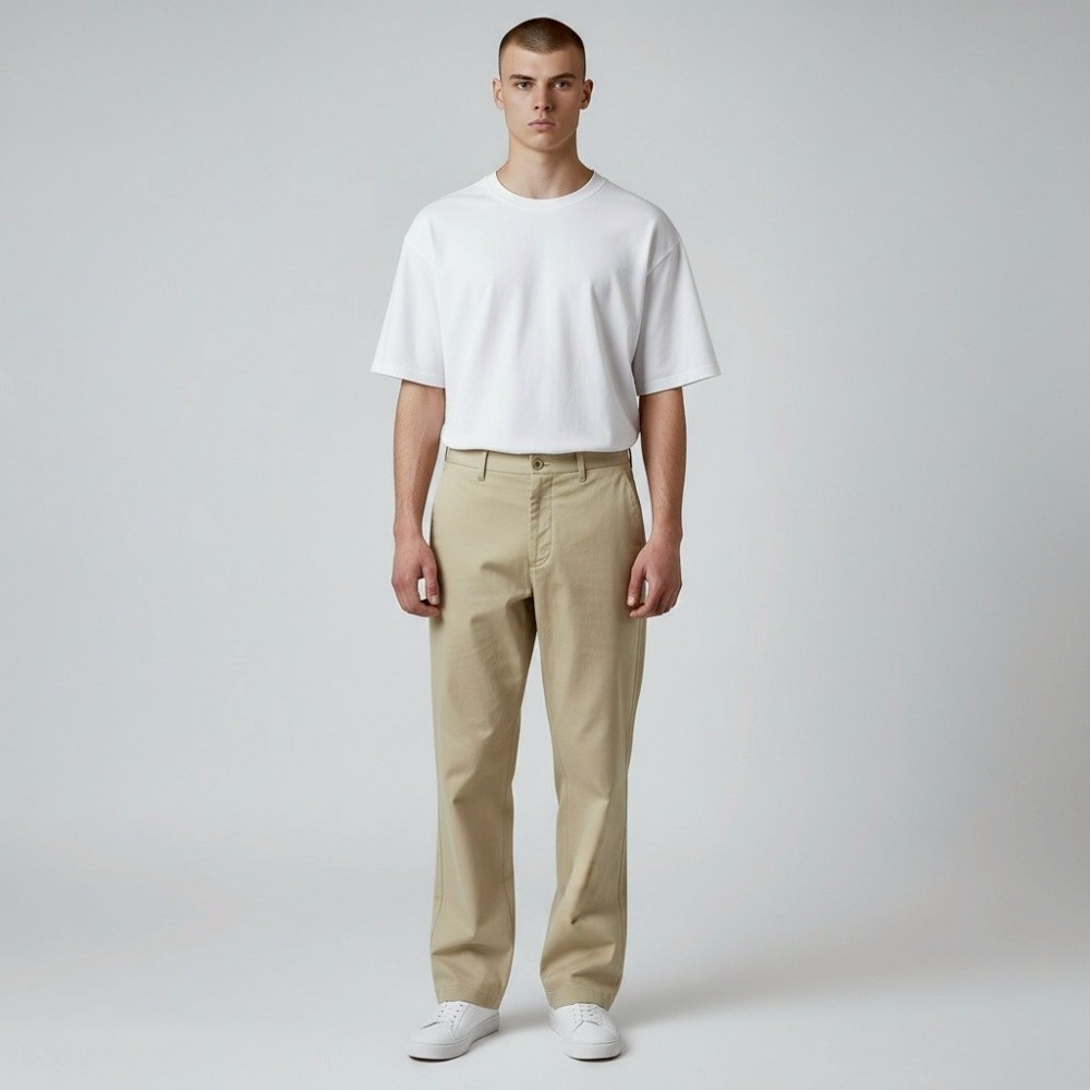 NEW BALANCE 長褲 NB 卡其 休閒直筒長褲 男 AMP53322SOT