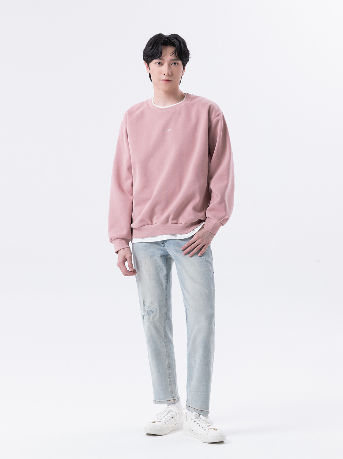 <+6CM>彈力牛仔窄管褲