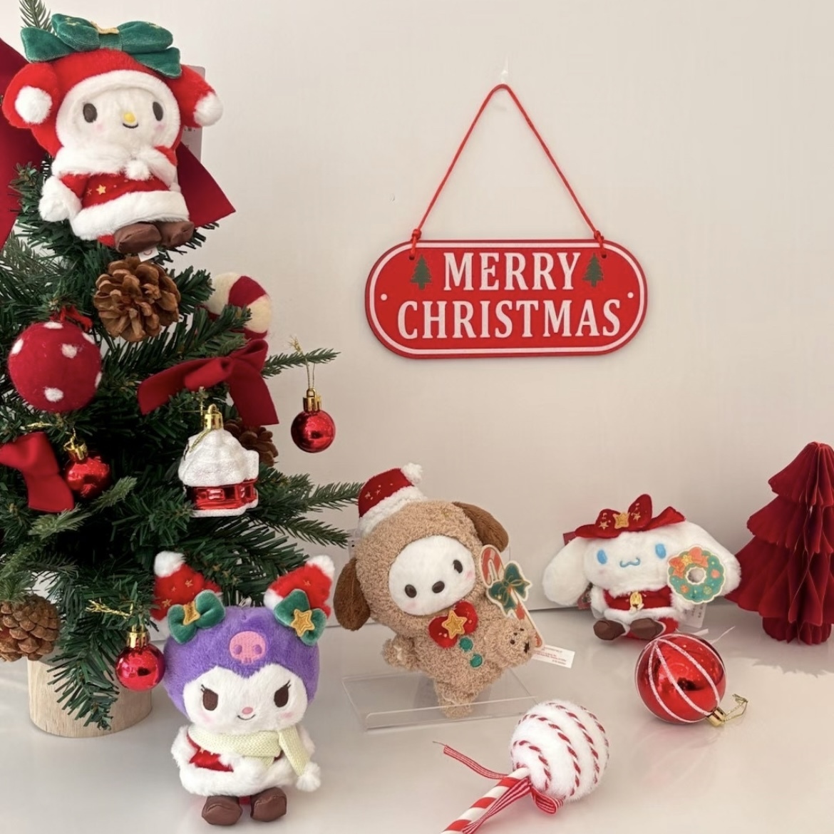 SANRIO 三麗鷗 聖誕節限定 絨毛吊飾 聖誕裝扮 2025限定 日本代購
