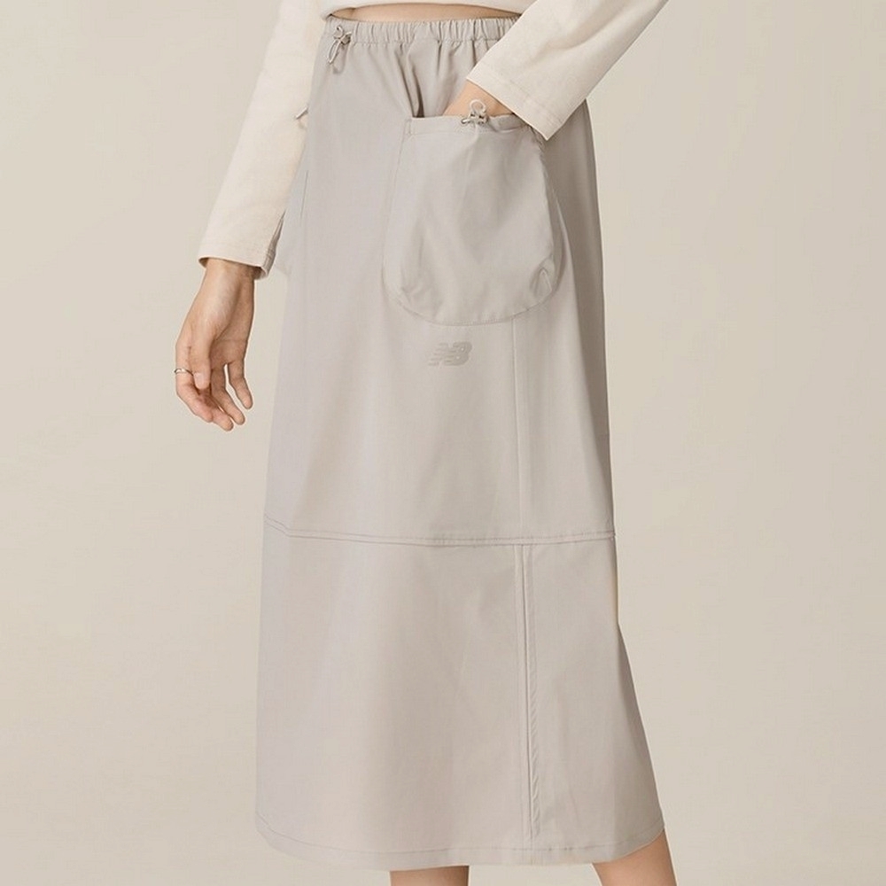 NEW BALANCE 長裙 NB SDS 杏色 口袋 工裝裙 女 NWF36222GR