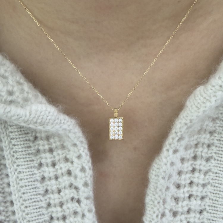 Small Tag 鑽石頸鏈