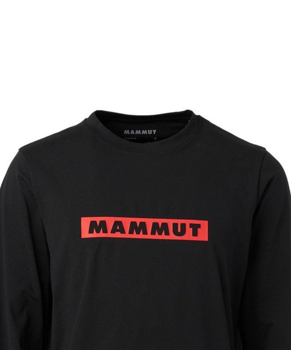 Mammut / 徒步 / QD Logo Print Long Sleeve T-Shirt 男款 亞洲版 經典繡章 / 黑 (MM1016022500001)