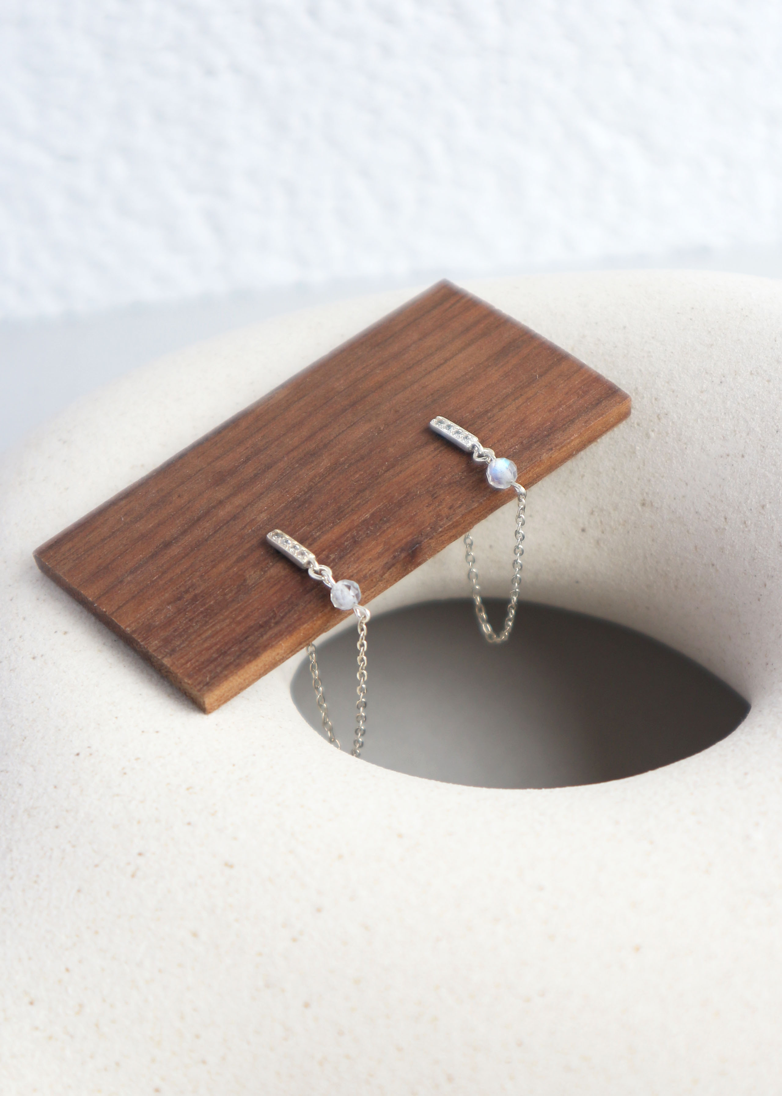 月光倒影 純銀耳環